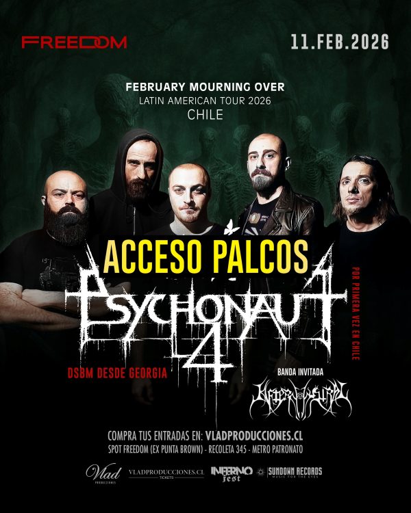 PSYCHONAUT 4 en Chile 2026 - Acceso Palcos