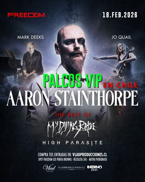 Aaron Stainthorpe en Chile 2026 - Palco VIP